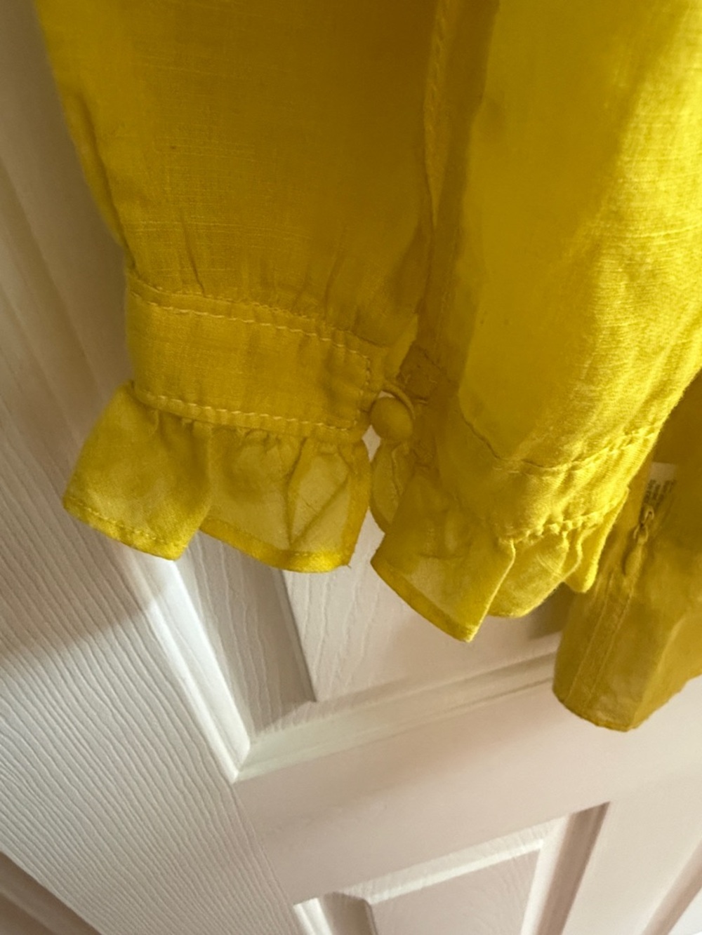 🌸 J. Crew: Yellow Ruffle-Collar Blouse - Picture 9 of 10